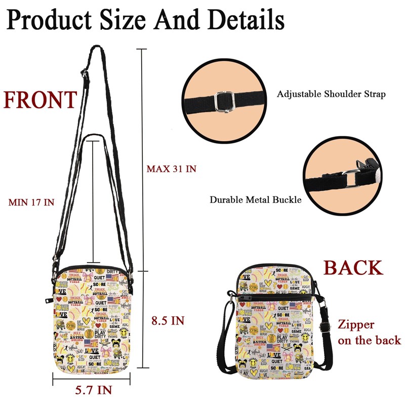 POFULL Softball Lover Gift Baseball Gift Women Softball Gift Softball