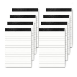 Notepads A6 Pack of 8 Mini Notepad A6 Notepads Small Refill Pads Lined 30 Sheets per Pad Tearable Notes Writing Pad for Diary Small Memo To Do List Office Household School