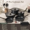 Astercook 19 Pcs Pots and Pans Set Non Stick, Black