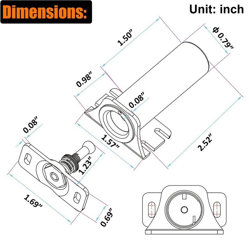 HWMATE DC12V Metal Fail Safe Mode Electric Cabinet Lock 110lb