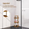 Utoplike Teak Shower Caddy Shelf, Standing Shower Organizer for Bathroom