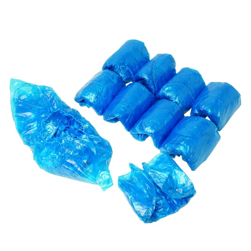 Disposable Polyethylene Shoe Cover, Blue, 100 Count WS6650