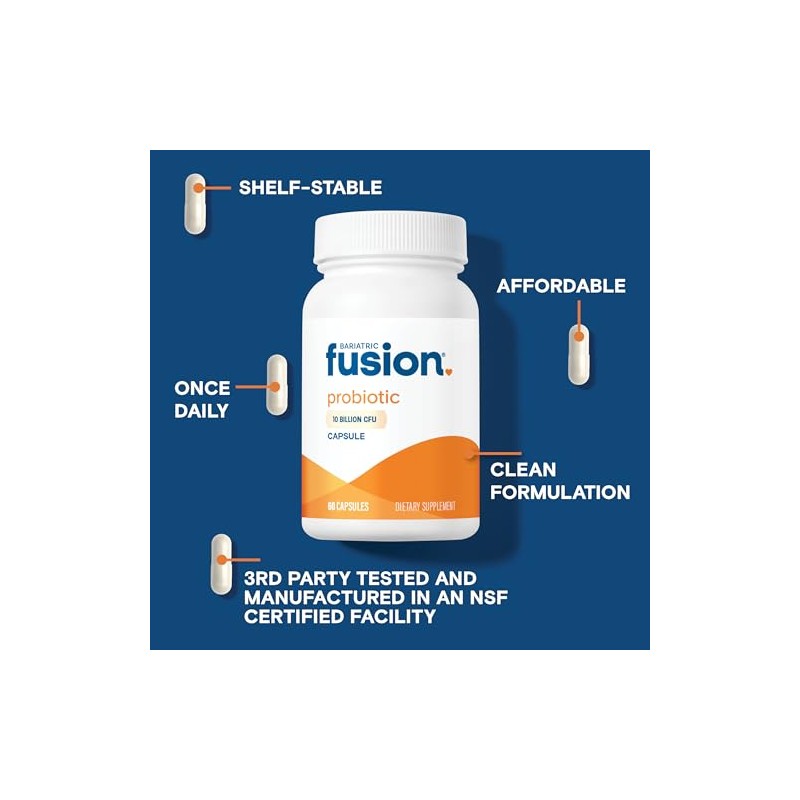 Bariatric Fusion Cápsula Probiótica con 10 Mil Millones UFC de