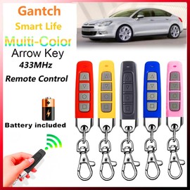 Remote Control Keychain, Replacement Garage Door Electric Gate, Duplicates and Replaces Original Factory Remote Controls for Vehicle Central Locking Systems(Arrow-Purple-Blue)
