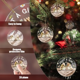 Gifts for Book Lovers, 2024 Christmas Ornaments - Flat Printed Acrylic Ornament Not 3D, Book Decor, Book Lovers, Book Club, Librarian Gifts, Christmas Tree Decoration Acrylic Ornament (L)