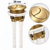 38mm Brushed Gold Dual Flush Toilet Cistern Button – ABS