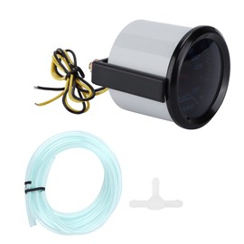 Turbo Boost/Vacuum Meter Kit, 12 V Turbo Boost Pressure Gauge 52 mm / 2 Inch 35 PSI Digital Display Blue Red LED Modification Universal