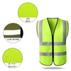 Marjoramy Safety Vest, Reflective Warning Vest, Zippered, High Visibility Reflective