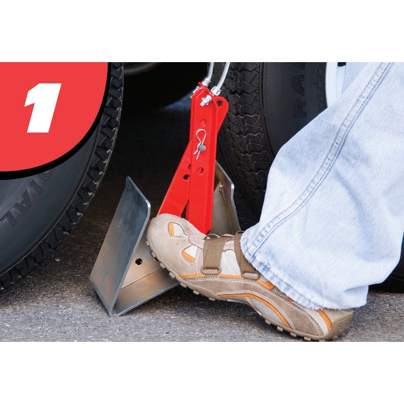 Fastway ONESTEP Wheel Chock Double Pack for Tandem Axle Trailers