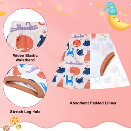 MooMoo Baby Girls Potty Training Underwear 2 Packs Cotton Diaper Skirt for Potty Training Absorbent