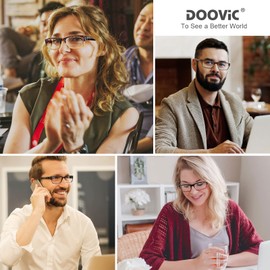 DOOViC Stylish Blue Light Reading Glasses for Women Men Anti UV/Glare/Fatigue 4 Pack Computer Readers +2.75