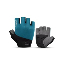 INBIKE Cycling Gloves for Men Women, Shock-Absorbing Memory Gel Padded Road Bike Gloves, Bicycle Breathable Half Finger Touchscreen Reflective Biking Gloves Blue Small