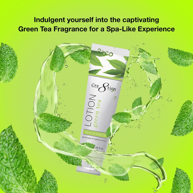 Cre8tion Spa Green Tea Hand & Body Lotion, Luxurious Lightweight
