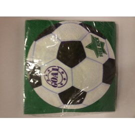 Beverage Napkins ~ Soccer Ball Design ~ 16 Pieces