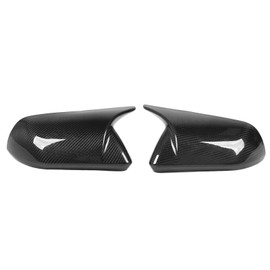 1 Pair Carbon Fiber Mirror Covers Ox Horn Style Car Side Rearview Mirror Caps for Mustang S550 2015‑2023  Regulation