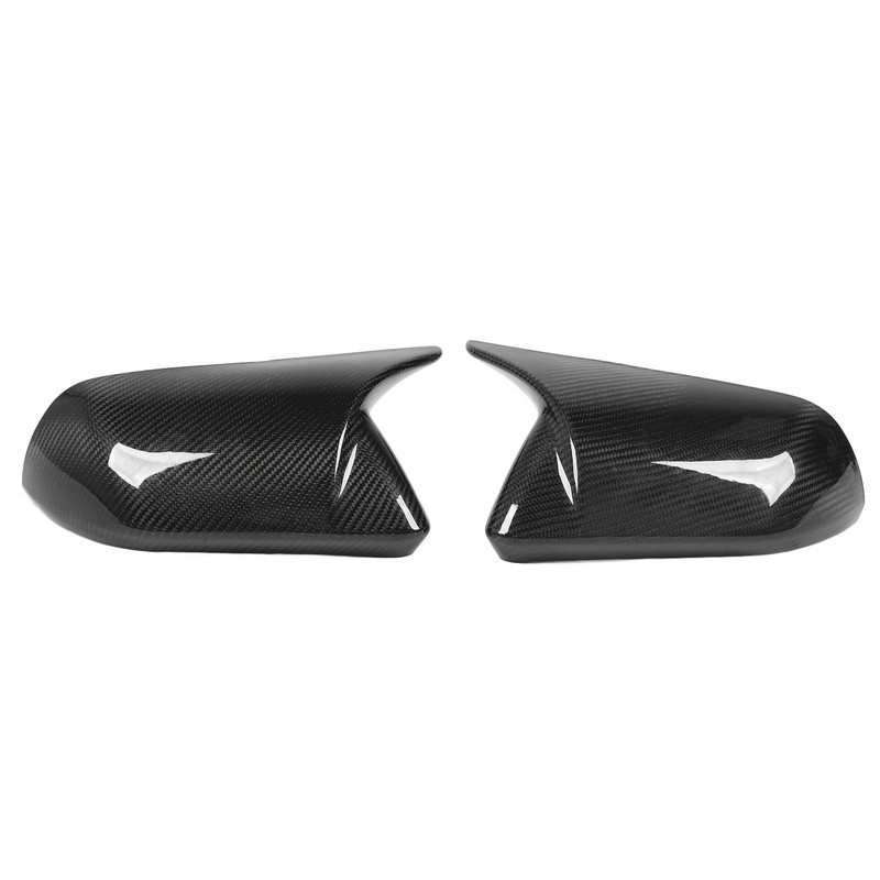 1 Pair Carbon Fiber Mirror Covers Ox Horn Style Car