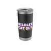 Childless Cat Guy Cute Whiskers Fun Cat Lover Cat Dad Stainless Steel Insulated Tumbler