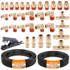 CheeMuii 32 Pcs Brass DOT Air Line Fittings With 50