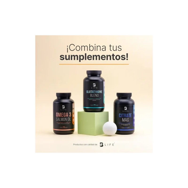 Glutatión De 180 Cápsulas Con Precursor De Glutatión B Life