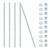 Threaded Rod M8, Pack of 5, Galvanised Threaded Rods, Carbon