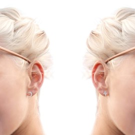 Joseph Brothers Mismatched Sterling Silver Star Moon Studs Earrings for Women