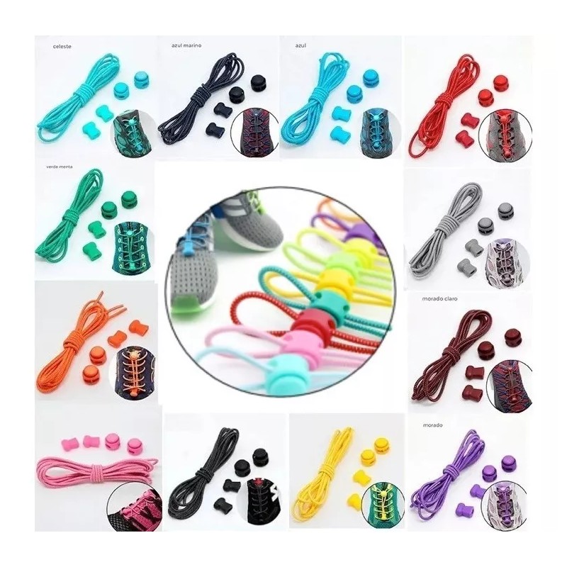 Patry Deluxe 10 Pares Agujetas Elasticas Cordones Deportivos Running