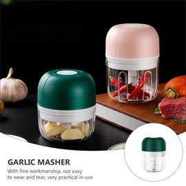 LABRIMP 1pc Electric Garlic Chopper Stainless Steel Masher for Garlic Ginger Meat Vegetables Compact Easy to Clean Puree Machine