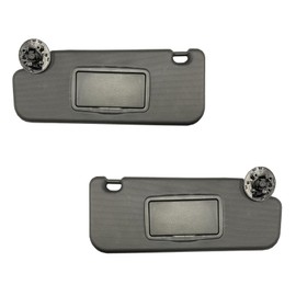 Sun Visor Fits for Chevy Cruze 2017 2018 Pair Set Left + Right Black 2MPLASTIC (Black 3 Screws)