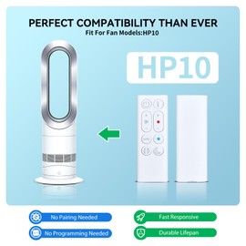 TRUCKON Replacement Remote Control for Dyson Hot+Cool Gen1 HP10 Fan (White)