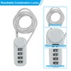 PATIKIL 2 Pack 4 Digit Combination Lock, Helmet Padlock Cable