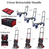 2-in-1 Folding Hand Truck & Dolly with Collapsible Basket -
