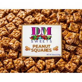 Old‑Fashioned Peanut Squares – 20 oz Resealable Bag – Crunchy Bites Made with Roasted Peanuts – Classic Retro Treat for Snacking, Candy Dishes & Gifts