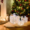 Christmas Lighted Gift Boxes Decorations,Set of 3 Christmas Lighted Gift