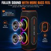Musibaby Black 80W Waterproof Portable Bluetooth Speaker for Outdoor Use