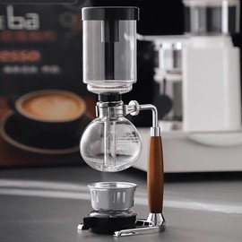 TAMUME Rustic 5 Cup Wooden Handle Siphon