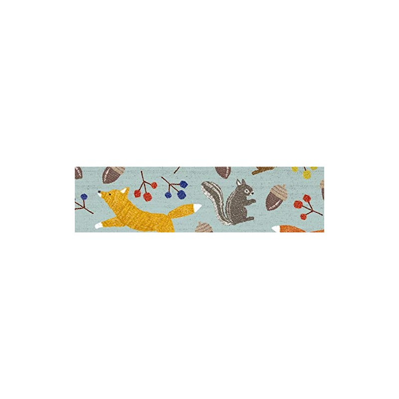 MT ex 'Embroidery Fox and Squirrel' Washi - Cinta adhesiva