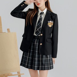 Joyasslly School Blazer, Uniform, Jacket, Graduation Ceremony, School Entrance Ceremony, Men's, Women's, Cosplay, School Uniform, JK DK, Boys and Girls High School Students, Costume, Patch, High