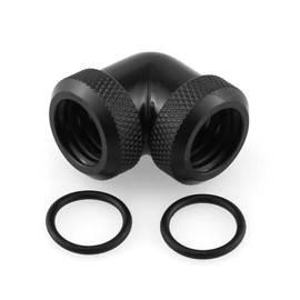 DGZZI 90 Degree Rotary Elbow 14mm OD G1/4 Hard Tube Connector with Seal O-Ring for PC Water Cooling Adapter System