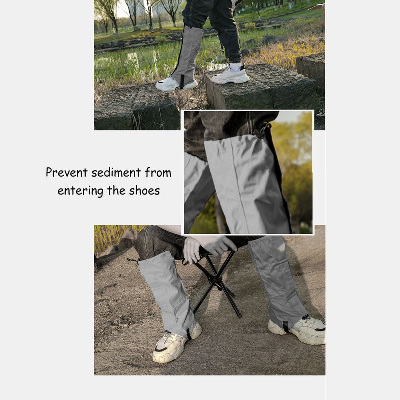 One Pair Snow Leg Gaiters Waterproof Unisex 600D Ripstop Oxford