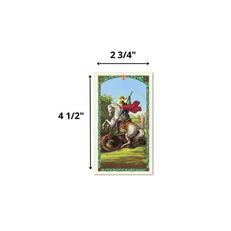 St. George Laminated Prayer Cards Set of Five Holy Card