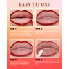 Lip Liner Stain Peel Off，2 in 1 Peel Off Lip