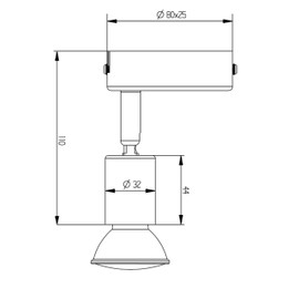 Knightsbridge 230V GU10 Single Spotlight-White