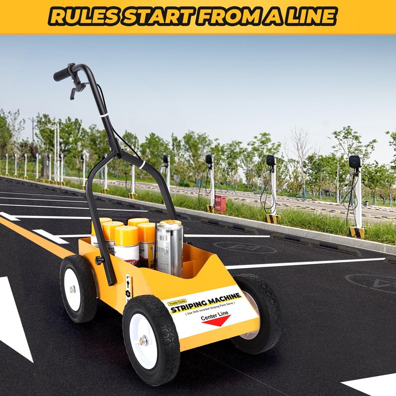 YOOLLE-TOOLS 2395000 High-Performance Striping Line Marking Machine, Parking Lot Striping