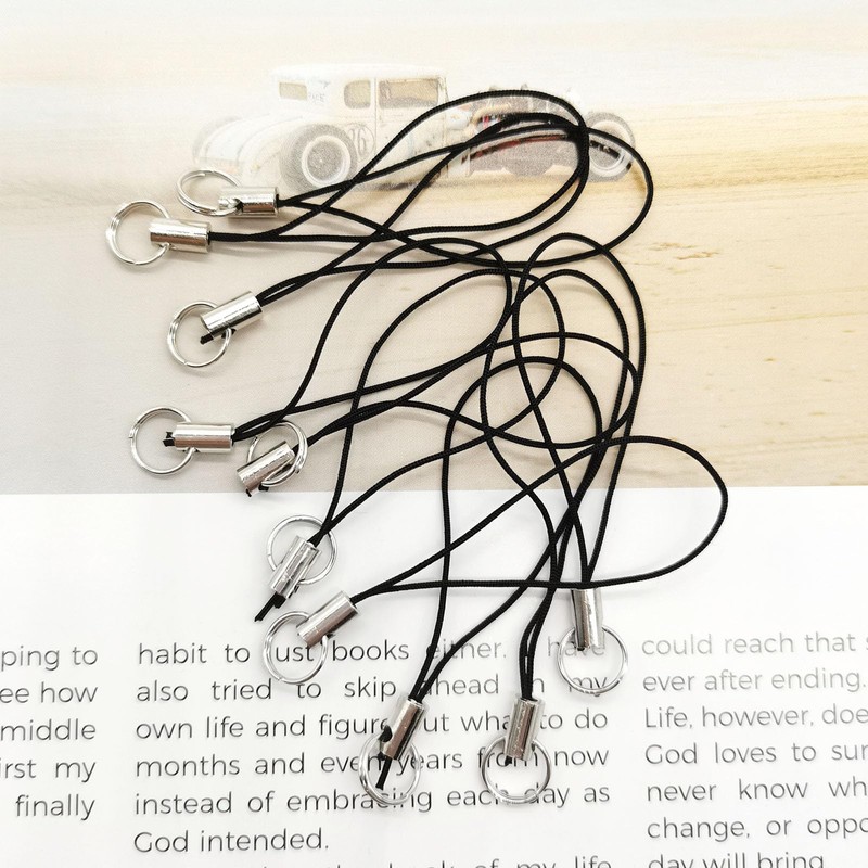 Medsuo 100pcs Replacement Straps with Split Ring, Cell Phone Charm
