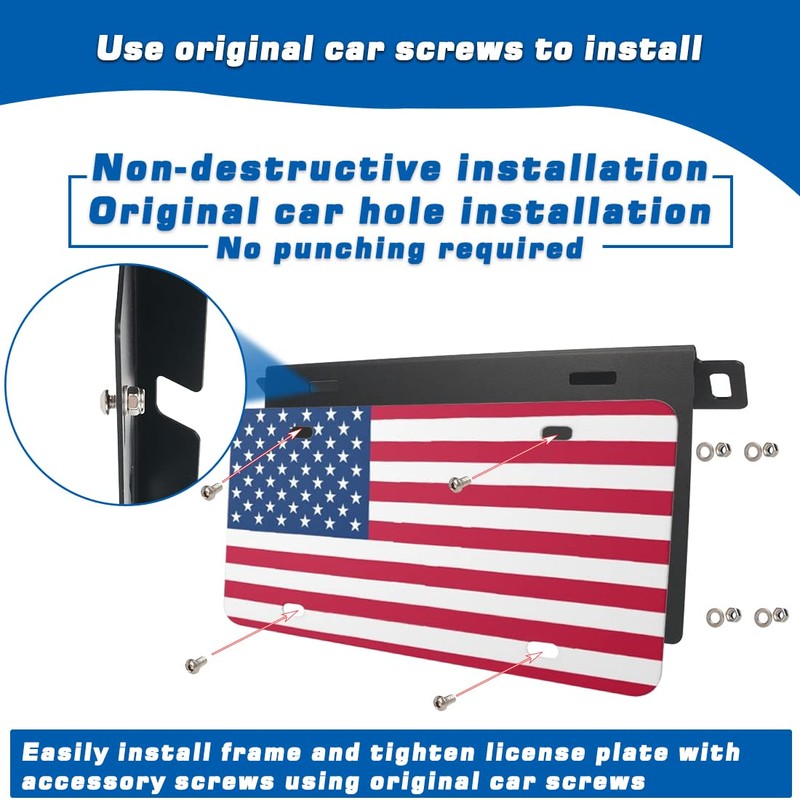 Front License Plate Frame for Ford Bronco 2021-2024 Aluminum Alloy