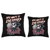 Skeleton Living Forever Funny Skeleton Afterlife Death Throw Pillow