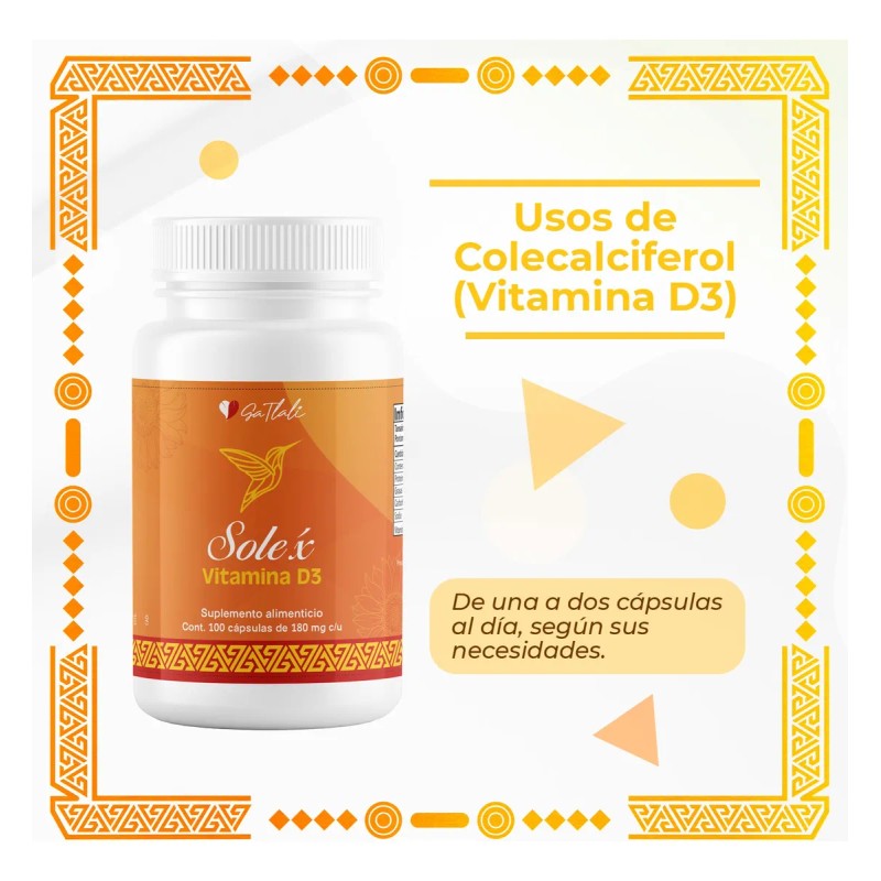 Vitamina D3 Ga Tlali 100 Softgel 180mg 5000 Iu Alta