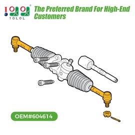 10L0L Golf Cart EZGO RXV Tie Rod End with Locknut Fits 2008-up Golf Cart OEM 604614 (2PCS)