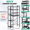 Kalrin 8-Tier Over The Toilet Storage with Side Rack, Over