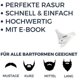 BEARD UP YOUR LIFE Premium Stainless Steel Stencil for Beard Styling, Shaving Template for Your Daily Care, Easy Shaping, Trimming and Styling, Perfect Beard Line, Clean Contours